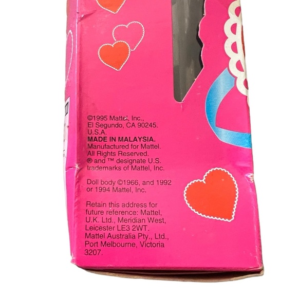 Vintage 1995 Special Edition Valentine Barbie NIB - Picture 5 of 6